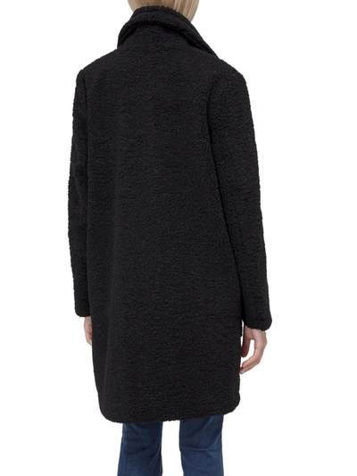 Shop Lauren Ralph Lauren Front Pocket Teddy Coat In Black