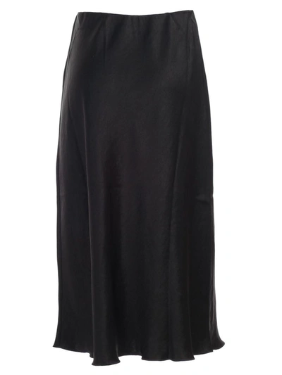 Shop Nanushka Zarina Satin Skirt In Black