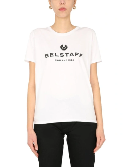Shop Belstaff Logo Printed T In White