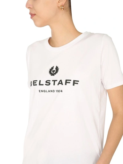 Shop Belstaff Logo Printed T In White