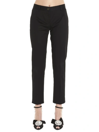 Shop Dolce & Gabbana Tailored Cropped Trousers In Black