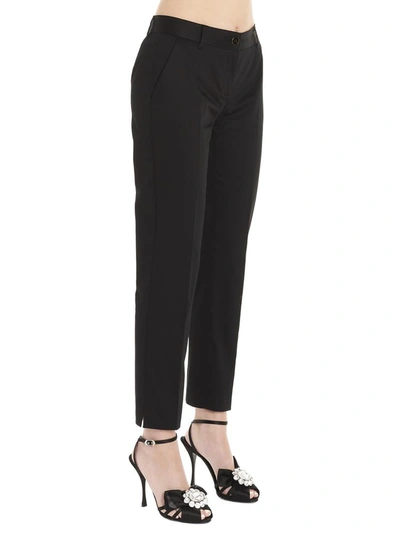 Shop Dolce & Gabbana Tailored Cropped Trousers In Black