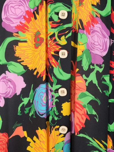 Shop Gucci X Ken Scott Floral Printed Skirt In Multi