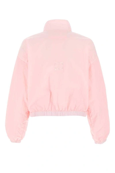 Shop Givenchy 4g Logo Embroidered Jogger Jacket In Pink