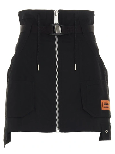Shop Heron Preston Cargo Mini Skirt In Black