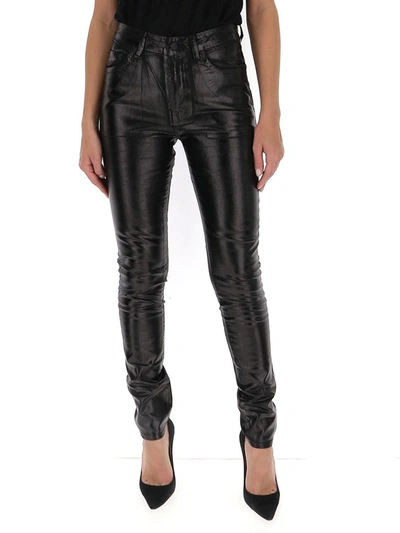 Shop Saint Laurent Skinny Fit Jeans In Black