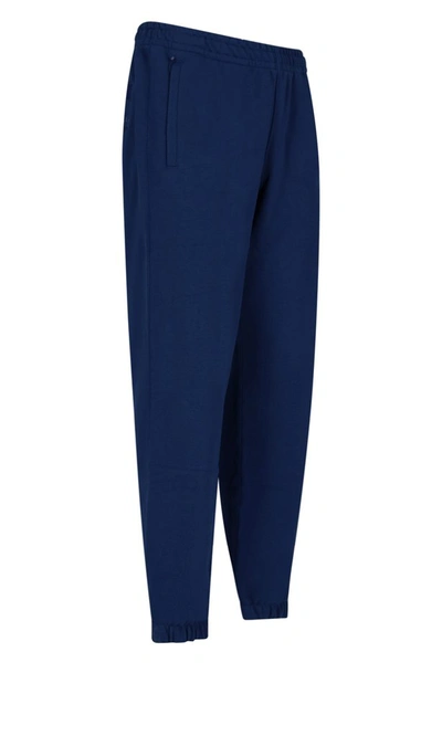 Shop Adidas Originals By Pharrell Williams Adidas By Pharrell Williams Humanrace Embroidered Basics Sweatpants In Blue