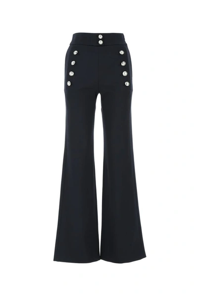 Shop Chloé Sailor Flared Pants In Blue