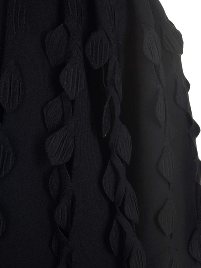 Shop Alaïa Flared Knit Skater Dress In Black