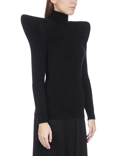 Shop Balenciaga Pagoda Turtleneck Jumper In Black