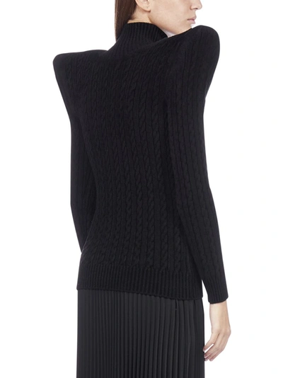 Shop Balenciaga Pagoda Turtleneck Jumper In Black