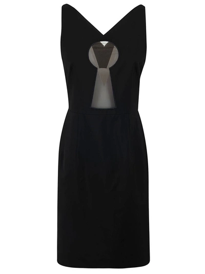 Shop Moschino Sleeveless Mini Dress In Black