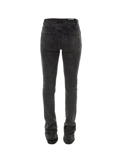 Shop Balenciaga Flared Skinny Jeans In Black