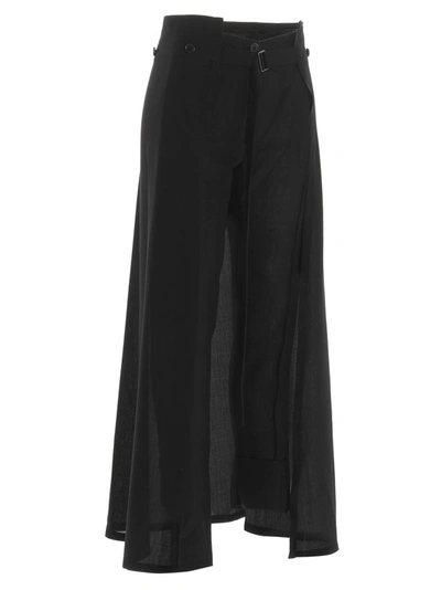 Shop Ann Demeulemeester Removable Skirt Pants In Black