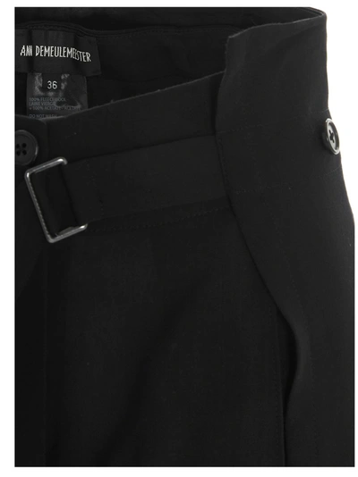 Shop Ann Demeulemeester Removable Skirt Pants In Black