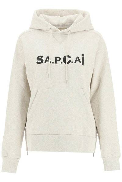 Shop Apc A.p.c. X Sacai Talyo Hoodie In Grey