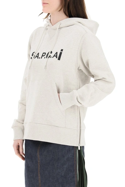 Shop Apc A.p.c. X Sacai Talyo Hoodie In Grey