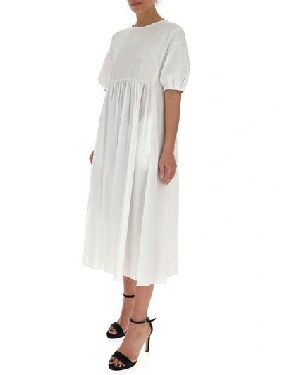 Shop 's Max Mara Short Sleeve Midi Dress In White