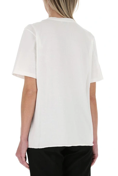 Shop Saint Laurent Distressed Palm Tree Print T In White