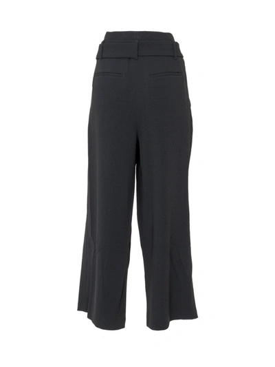 Shop Michael Michael Kors Belted Cropped Trousers In Black
