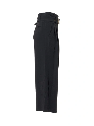 Shop Michael Michael Kors Belted Cropped Trousers In Black