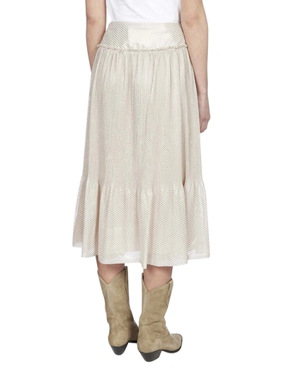 Shop See By Chloé Pleated Midi Skirt In Beige