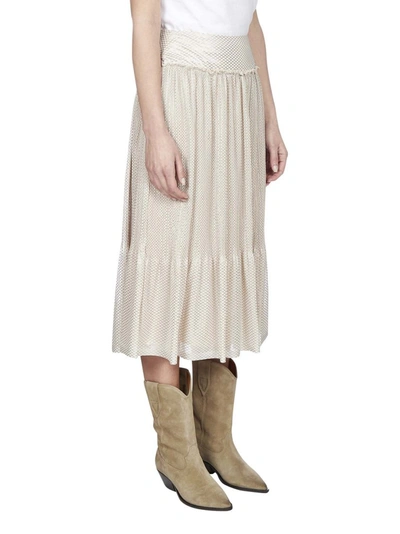 Shop See By Chloé Pleated Midi Skirt In Beige