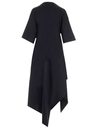 Shop Balenciaga Asymmetric Hem Maxi Dress In Black