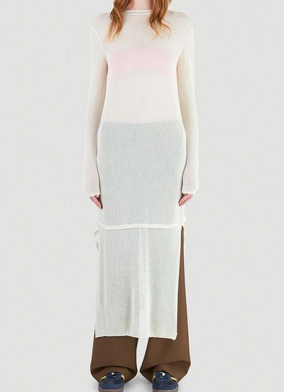 Shop Ader Error Long Knit Sweater In White