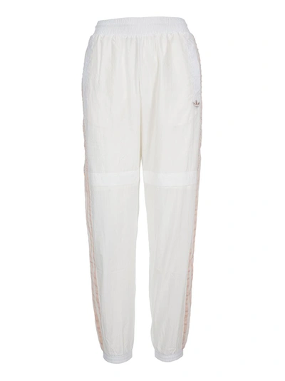 Shop Adidas Originals Embellished Side Stripe Tracksuit Pants In White