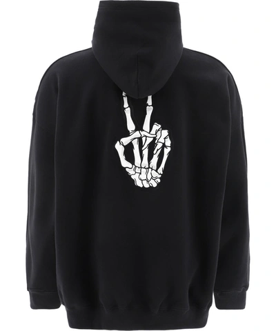 Shop Balenciaga Drip Peace Hoodie In Black