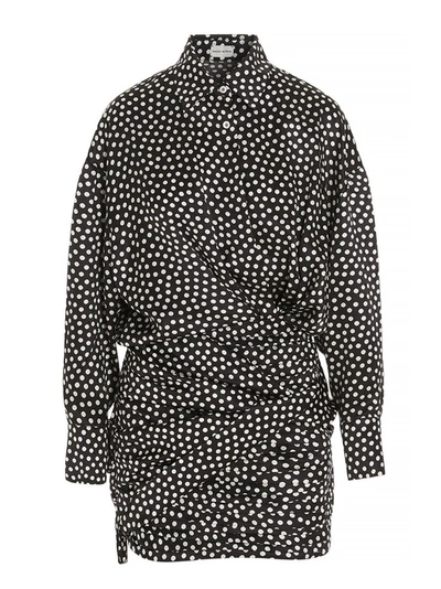 Shop Magda Butrym Madga Butrym Polka Dots Print Mini Shirt Dress In Multi