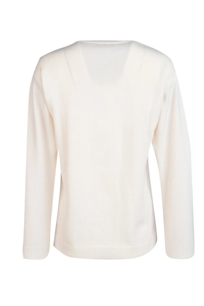 Shop Valentino Signature Knit Sweater In White