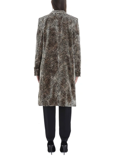 Shop Saint Laurent Chesterfield Leopard Print Coat In Multi