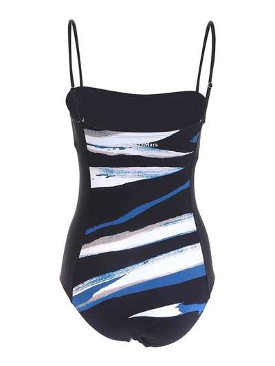Shop Max Mara Beachwear Removable Shoulder Strap Swimsuit In Multi