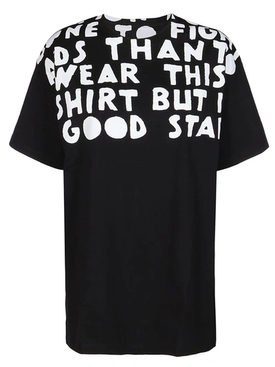 Shop Maison Margiela Slogan Print Oversized T In Black