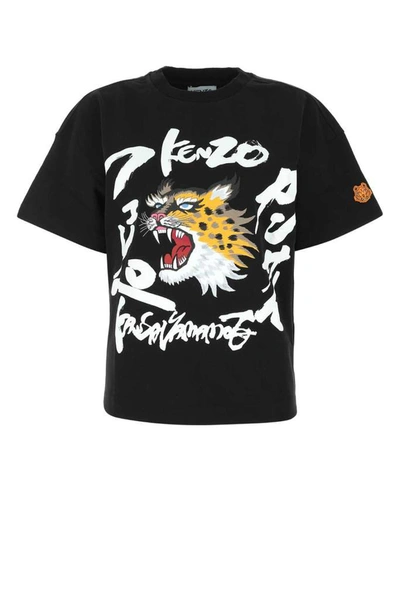 Shop Kenzo X Kansai Yamamoto Cheetah Printed T In Black