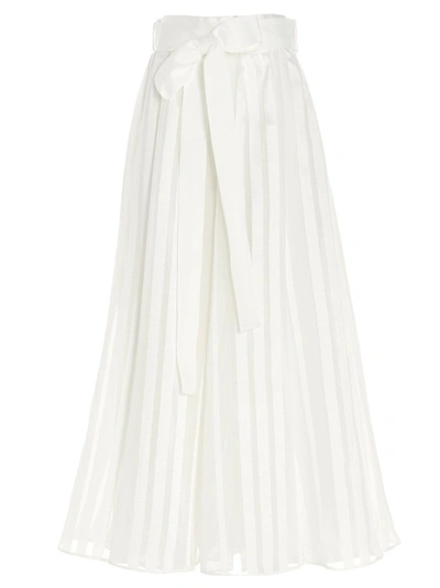 Shop Zimmermann Lovestruck Burnout Skirt In White