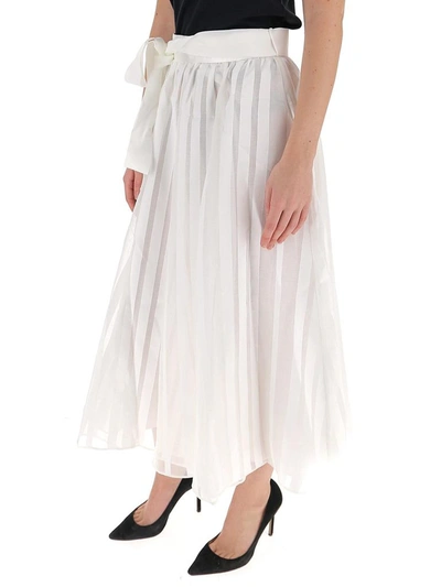 Shop Zimmermann Lovestruck Burnout Skirt In White