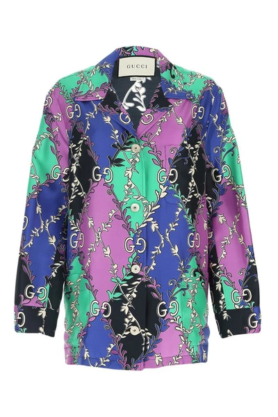 Shop Gucci Baroque Style Print Shirt In Multi