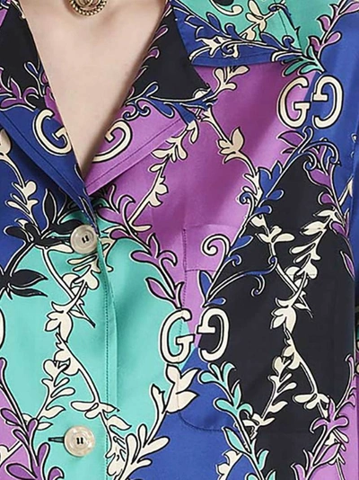 Shop Gucci Baroque Style Print Shirt In Multi