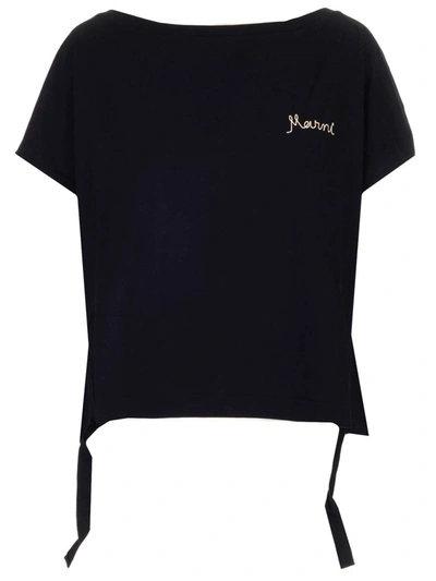 Shop Marni Logo Embroidered T In Black