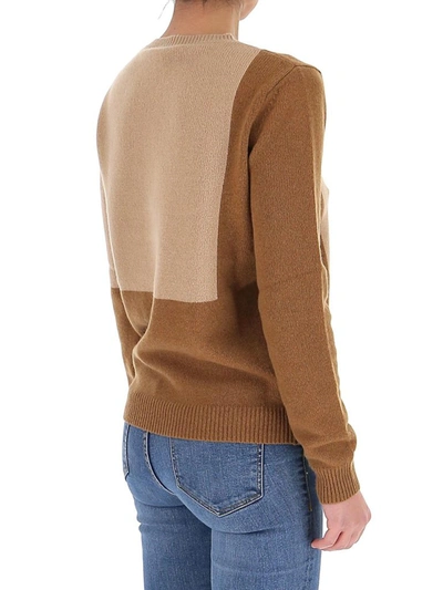 Shop Max Mara Monogram Intarsia Sweater In Brown