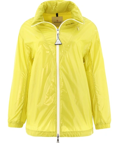 Shop Moncler Melucta Logo Patch Windbreaker In Yellow