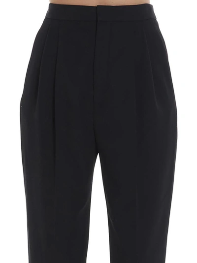 Shop Saint Laurent Tapered Pants In Black