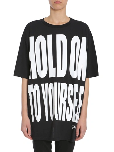 Shop Haider Ackermann Slogan Print T In Black