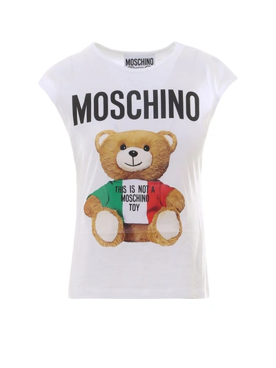 Shop Moschino Italian Teddy Bear T In White