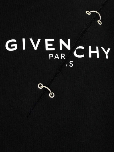 Shop Givenchy Ring Eyelet Logo Sweatshirt In Black