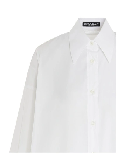 Shop Dolce & Gabbana Oversized Poplin Shirt In White