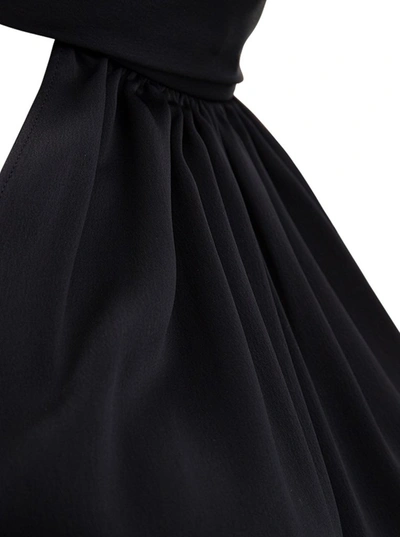 Shop Saint Laurent Pussybow Sleeveless Blouse In Black